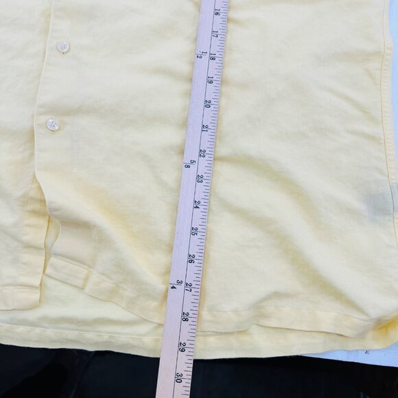 Austin Reed XXL Yellow Short Sleeve Shirt 55% Linen & 45% Cotton Mens Top - Picture 5 of 6